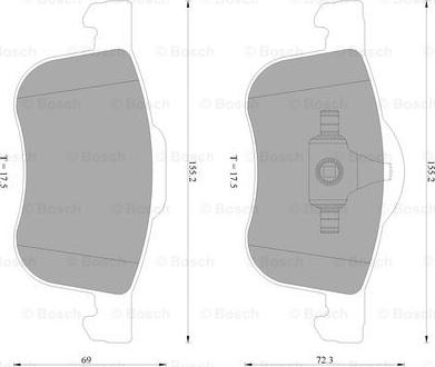 BOSCH 0 986 AB4 563 - Brake Pad Set, disc brake autospares.lv