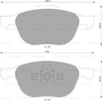 BOSCH 0 986 AB4 580 - Brake Pad Set, disc brake autospares.lv