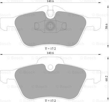 BOSCH 0 986 AB4 572 - Brake Pad Set, disc brake autospares.lv