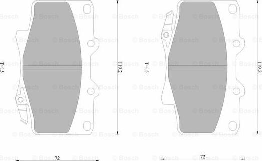 BOSCH 0 986 AB4 396 - Brake Pad Set, disc brake autospares.lv