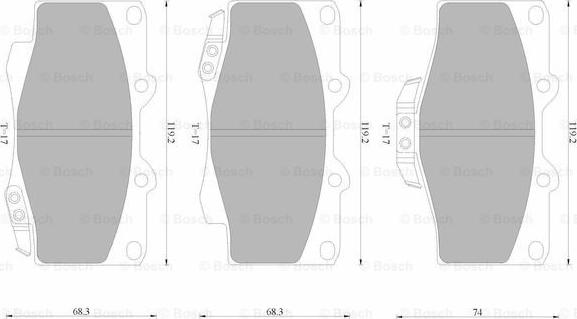 BOSCH 0 986 AB4 398 - Brake Pad Set, disc brake autospares.lv