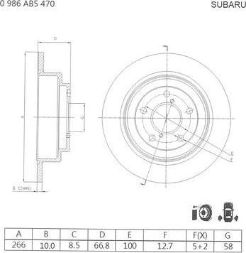 BOSCH 0 986 AB5 470 - Brake Disc autospares.lv