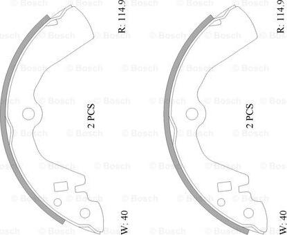 BOSCH 0 986 AB0 042 - Brake Shoe Set autospares.lv