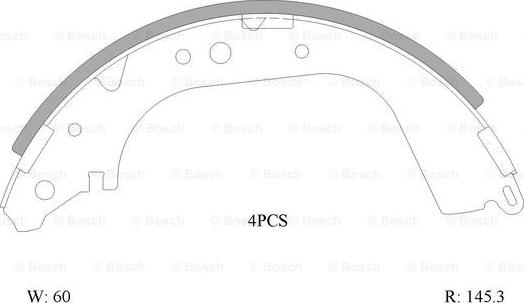 BOSCH 0 986 AB0 085 - Brake Shoe Set autospares.lv