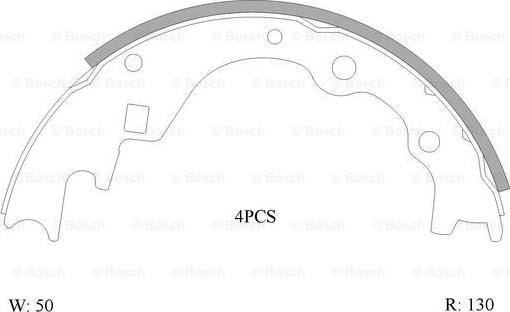 BOSCH 0 986 AB0 140 - Brake Shoe Set autospares.lv