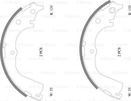 BOSCH 0 986 AB0 109 - Brake Shoe Set autospares.lv