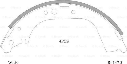 BOSCH 0 986 AB0 106 - Brake Shoe Set autospares.lv