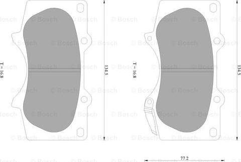 BOSCH 0 986 AB0 261 - Brake Pad Set, disc brake autospares.lv