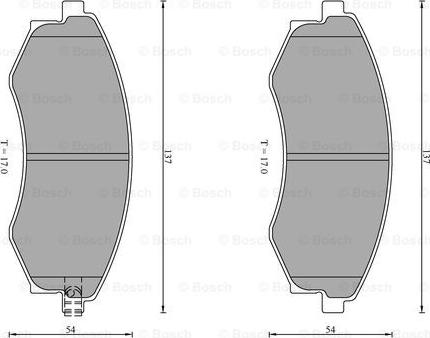 BOSCH 0 986 AB0 205 - Brake Pad Set, disc brake autospares.lv