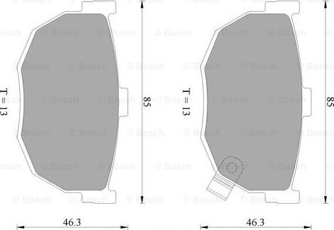 BOSCH 0 986 AB1 908 - Brake Pad Set, disc brake autospares.lv