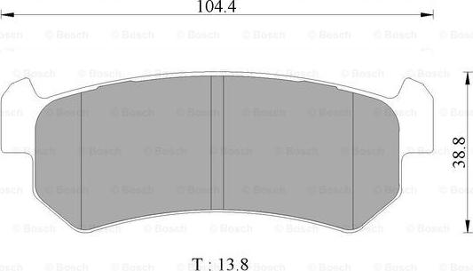 BOSCH 0 986 AB1 442 - Brake Pad Set, disc brake autospares.lv