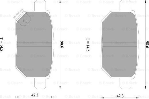 BOSCH 0 986 AB1 453 - Brake Pad Set, disc brake autospares.lv