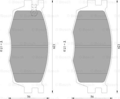 BOSCH 0 986 AB1 465 - Brake Pad Set, disc brake autospares.lv