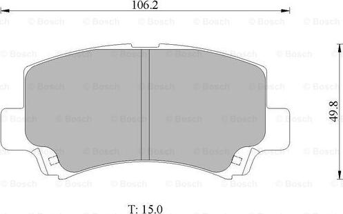 BOSCH 0 986 AB1 460 - Brake Pad Set, disc brake autospares.lv