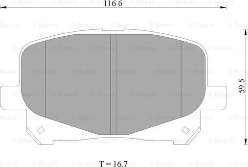 BOSCH 0 986 AB1 409 - Brake Pad Set, disc brake autospares.lv