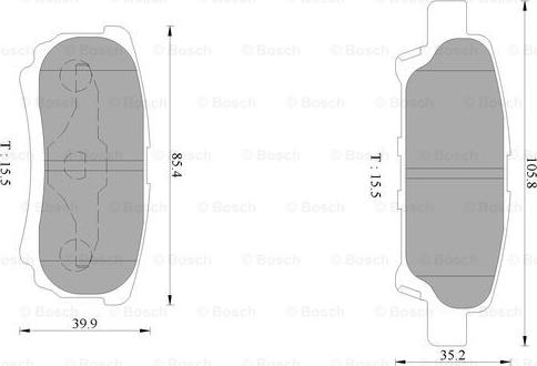 BOSCH 0 986 AB1 401 - Brake Pad Set, disc brake autospares.lv