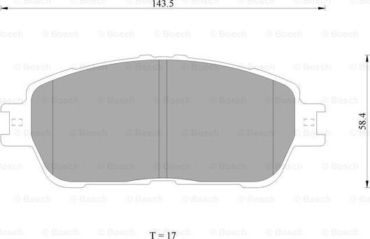 BOSCH 0 986 AB1 402 - Brake Pad Set, disc brake autospares.lv