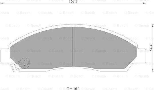 BOSCH 0 986 AB1 416 - Brake Pad Set, disc brake autospares.lv