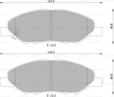 BOSCH 0 986 AB1 418 - Brake Pad Set, disc brake autospares.lv