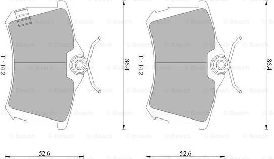 BOSCH 0 986 AB1 482 - Brake Pad Set, disc brake autospares.lv