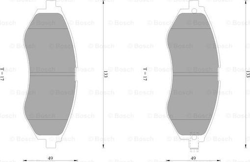 BOSCH 0 986 AB1 432 - Brake Pad Set, disc brake autospares.lv