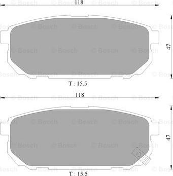 BOSCH 0 986 AB1 472 - Brake Pad Set, disc brake autospares.lv