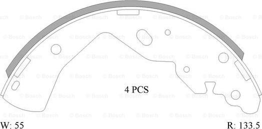 BOSCH 0 986 AB1 559 - Brake Shoe Set autospares.lv