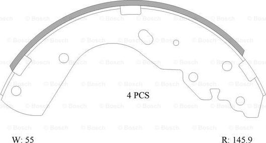 BOSCH 0 986 AB1 573 - Brake Shoe Set autospares.lv