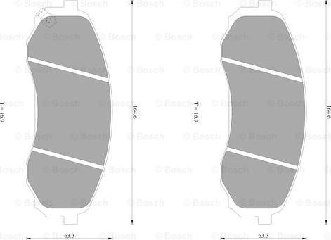 BOSCH 0 986 AB1 045 - Brake Pad Set, disc brake autospares.lv