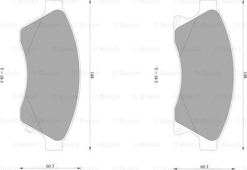 BOSCH 0 986 AB1 042 - Brake Pad Set, disc brake autospares.lv