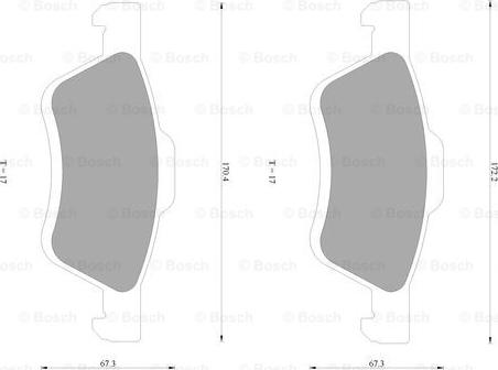 BOSCH 0 986 AB1 050 - Brake Pad Set, disc brake autospares.lv