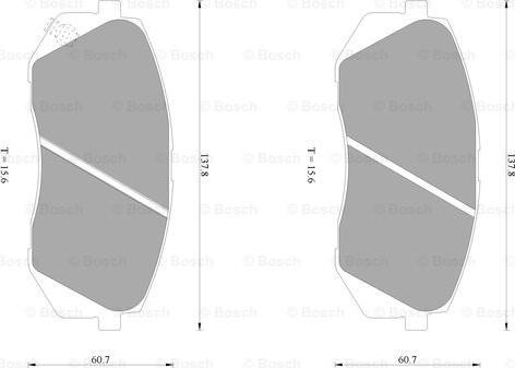 BOSCH 0 986 AB1 052 - Brake Pad Set, disc brake autospares.lv