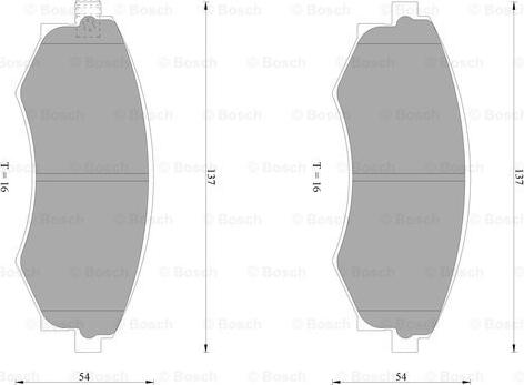 BOSCH 0 986 AB1 057 - Brake Pad Set, disc brake autospares.lv