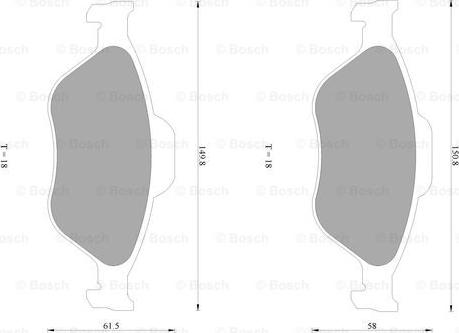 BOSCH 0 986 AB1 060 - Brake Pad Set, disc brake autospares.lv