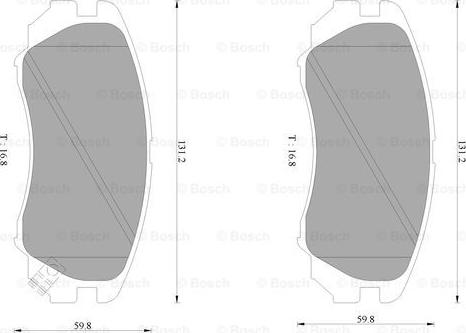 BOSCH 0 986 AB1 019 - Brake Pad Set, disc brake autospares.lv