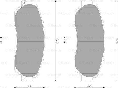 BOSCH 0 986 AB1 085 - Brake Pad Set, disc brake autospares.lv