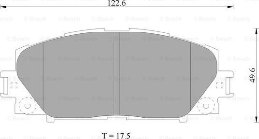 BOSCH 0 986 AB1 080 - Brake Pad Set, disc brake autospares.lv