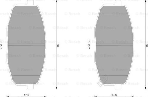 BOSCH 0 986 AB1 026 - Brake Pad Set, disc brake autospares.lv