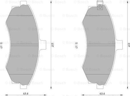 BOSCH 0 986 AB1 023 - Brake Pad Set, disc brake autospares.lv