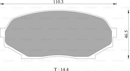 BOSCH 0 986 AB1 136 - Brake Pad Set, disc brake autospares.lv