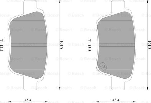 BOSCH 0 986 AB1 133 - Brake Pad Set, disc brake autospares.lv