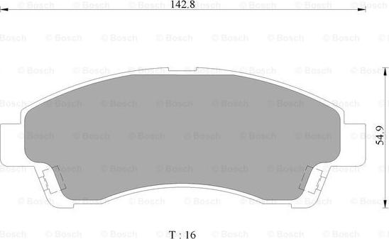 BOSCH 0 986 AB1 127 - Brake Pad Set, disc brake autospares.lv