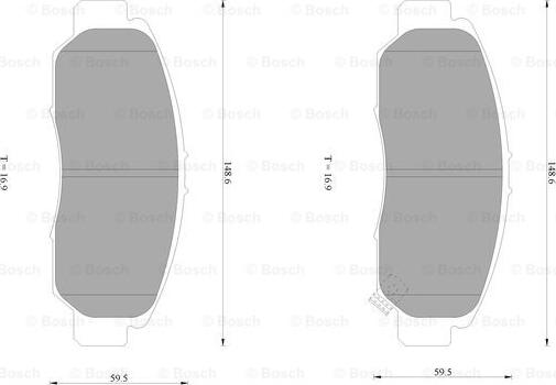 BOSCH 0 986 AB1 385 - Brake Pad Set, disc brake autospares.lv