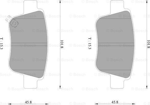 BOSCH 0 986 AB1 378 - Brake Pad Set, disc brake autospares.lv