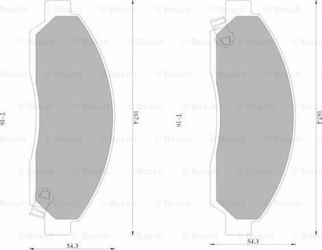 BOSCH 0 986 AB1 784 - Brake Pad Set, disc brake autospares.lv