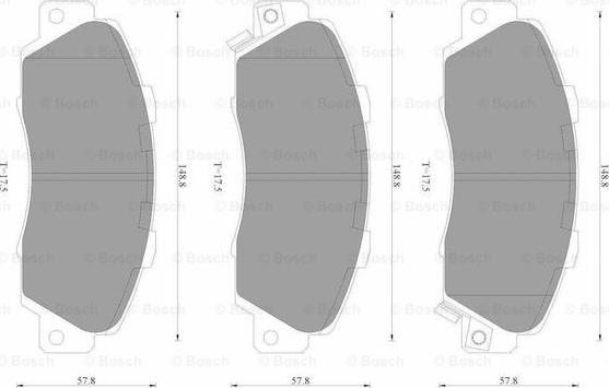 BOSCH 0 986 AB3 498 - Brake Pad Set, disc brake autospares.lv