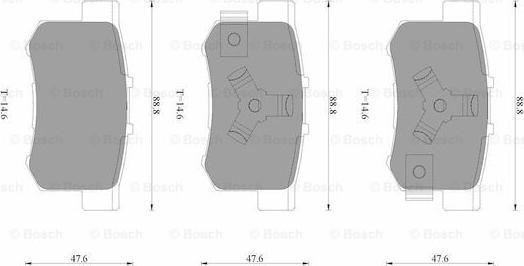 BOSCH 0 986 AB3 525 - Brake Pad Set, disc brake autospares.lv