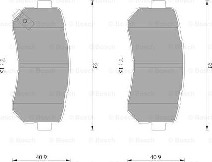 BOSCH 0 986 AB3 099 - Brake Pad Set, disc brake autospares.lv