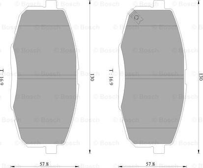 BOSCH 0 986 AB3 094 - Brake Pad Set, disc brake autospares.lv