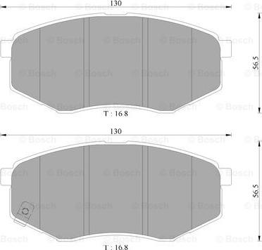 BOSCH 0 986 AB3 090 - Brake Pad Set, disc brake autospares.lv